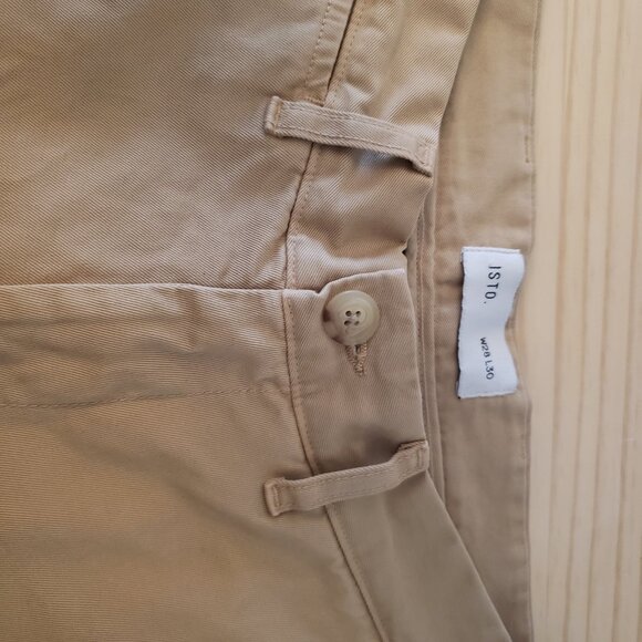Isto light khaki chinos - like new - Picture 3 of 3
